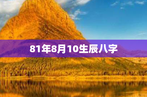 81年8月10生辰八字