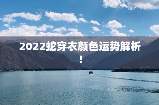 2022蛇穿衣颜色运势解析！