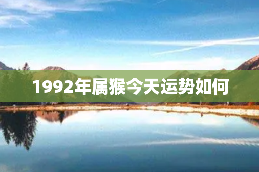 1992年属猴今天运势如何