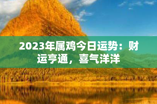 2023年属鸡今日运势：财运亨通，喜气洋洋