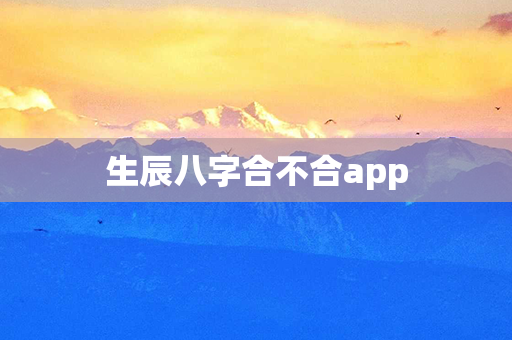 生辰八字合不合app