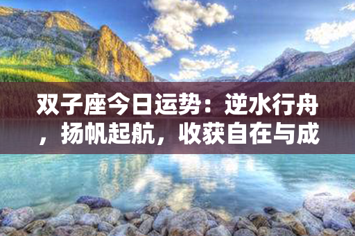 双子座今日运势：逆水行舟，扬帆起航，收获自在与成长。