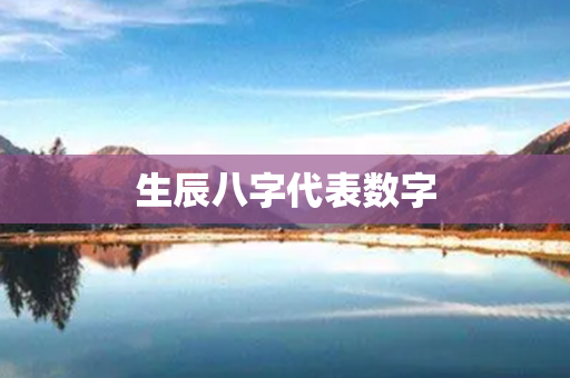 生辰八字代表数字