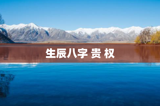 生辰八字 贵 权