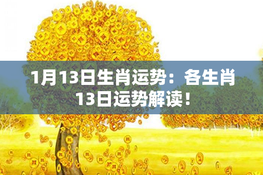 1月13日生肖运势：各生肖13日运势解读！