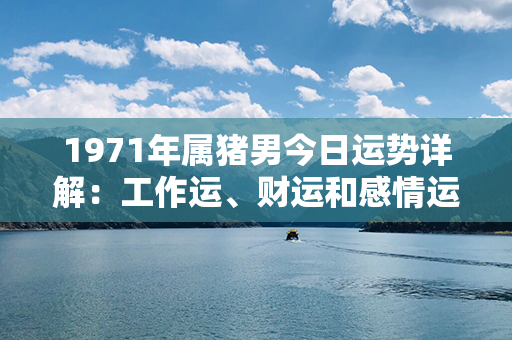 1971年属猪男今日运势详解：工作运、财运和感情运全方位解读！