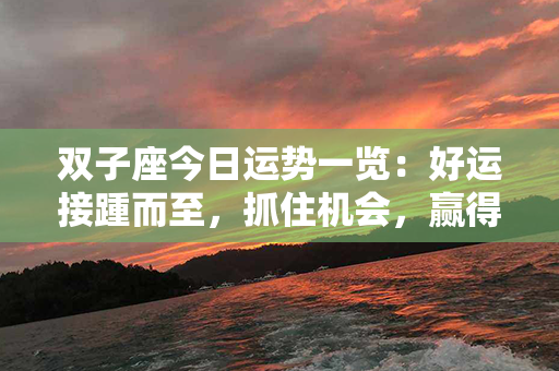 双子座今日运势一览：好运接踵而至，抓住机会，赢得成功！