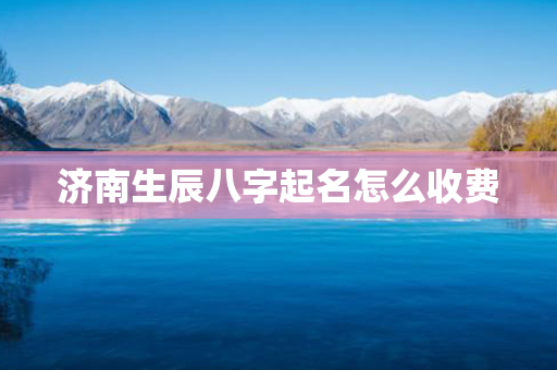 济南生辰八字起名怎么收费