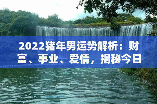 2022猪年男运势解析：财富、事业、爱情，揭秘今日运程！