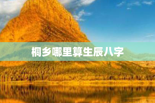 桐乡哪里算生辰八字