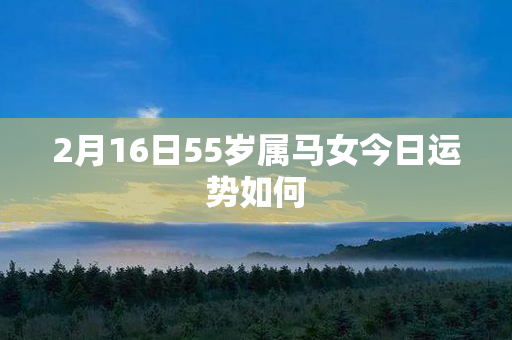 2月16日55岁属马女今日运势如何