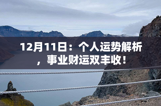 12月11日：个人运势解析，事业财运双丰收！