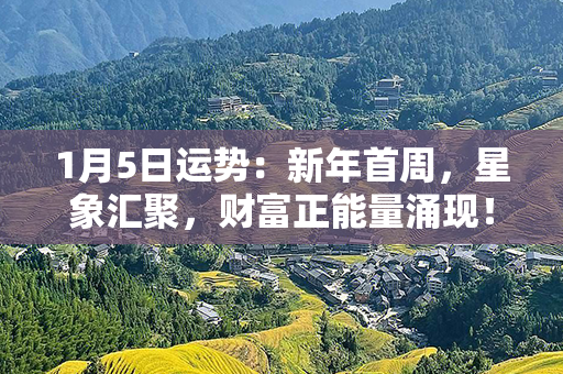 1月5日运势：新年首周，星象汇聚，财富正能量涌现！