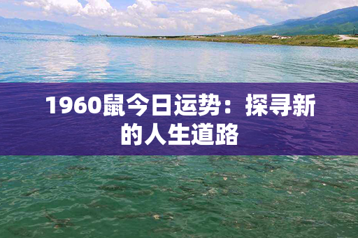 1960鼠今日运势：探寻新的人生道路