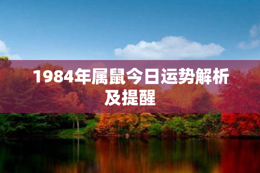 1984年属鼠今日运势解析及提醒