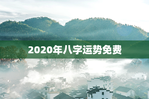 2020年八字运势免费