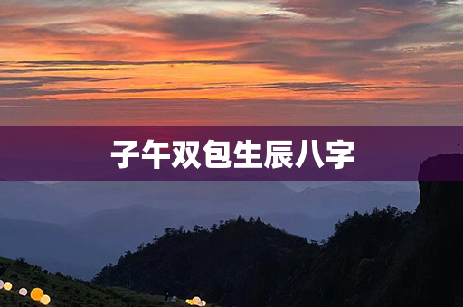 子午双包生辰八字