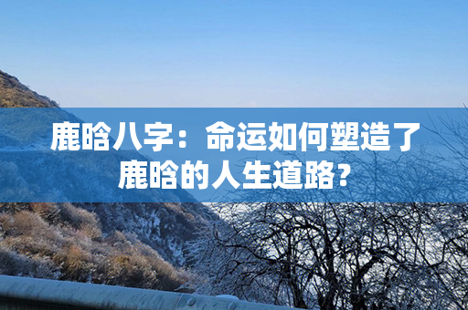 鹿晗八字：命运如何塑造了鹿晗的人生道路？