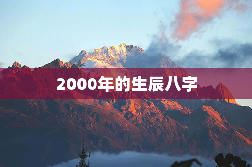 2000年的生辰八字