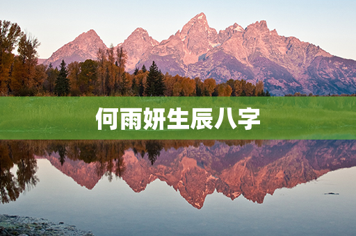 何雨妍生辰八字