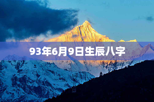 93年6月9日生辰八字