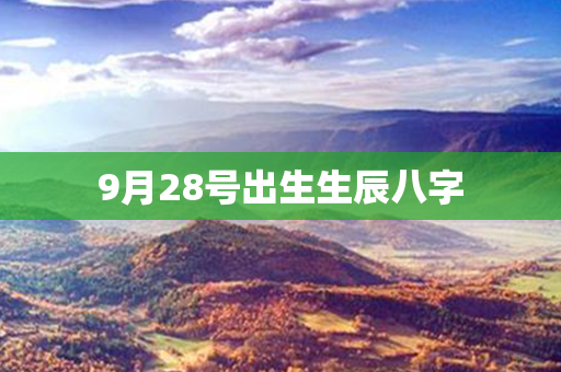 9月28号出生生辰八字