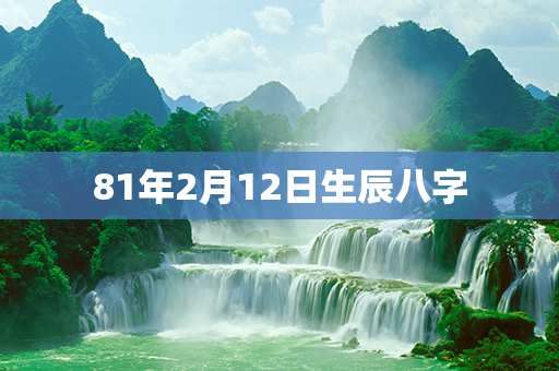 81年2月12日生辰八字