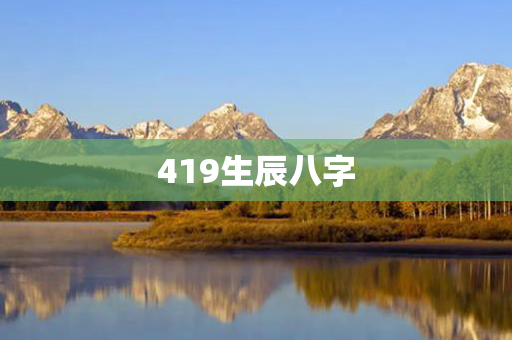 419生辰八字