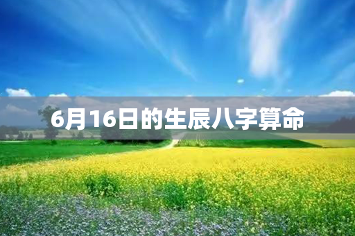 6月16日的生辰八字算命