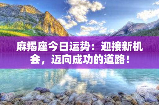 麻羯座今日运势：迎接新机会，迈向成功的道路！