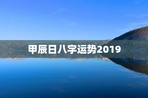 甲辰日八字运势2019