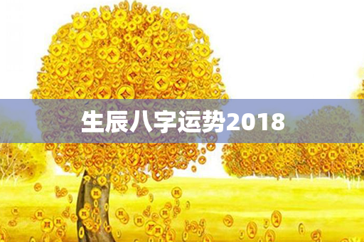 生辰八字运势2018