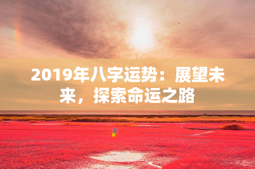 2019年八字运势：展望未来，探索命运之路