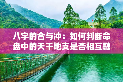 八字的合与冲：如何判断命盘中的天干地支是否相互融洽或相互冲突？