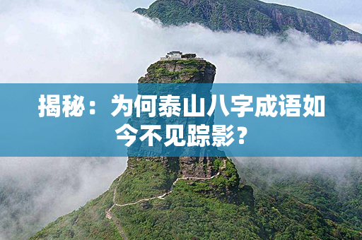 揭秘：为何泰山八字成语如今不见踪影？