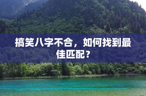 搞笑八字不合，如何找到最佳匹配？