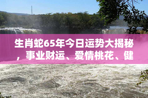 生肖蛇65年今日运势大揭秘，事业财运、爱情桃花、健康福泽一览无余！