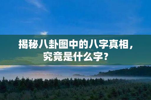 揭秘八卦图中的八字真相，究竟是什么字？