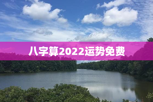 八字算2022运势免费