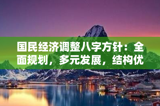 国民经济调整八字方针：全面规划，多元发展，结构优化，效益提升