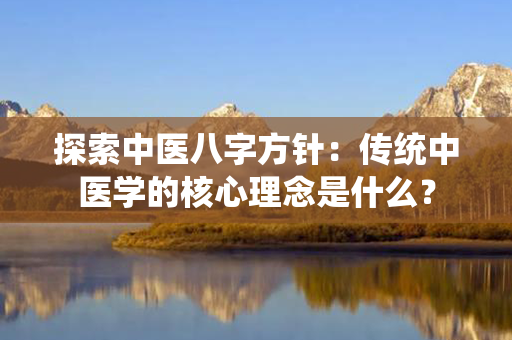 探索中医八字方针：传统中医学的核心理念是什么？