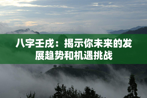 八字壬戌：揭示你未来的发展趋势和机遇挑战