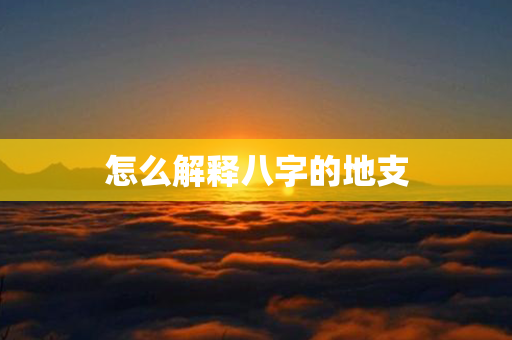 怎么解释八字的地支