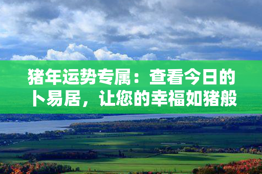 猪年运势专属：查看今日的卜易居，让您的幸福如猪般盛放！