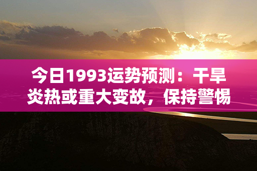 今日1993运势预测：干旱炎热或重大变故，保持警惕，勿轻言放松。