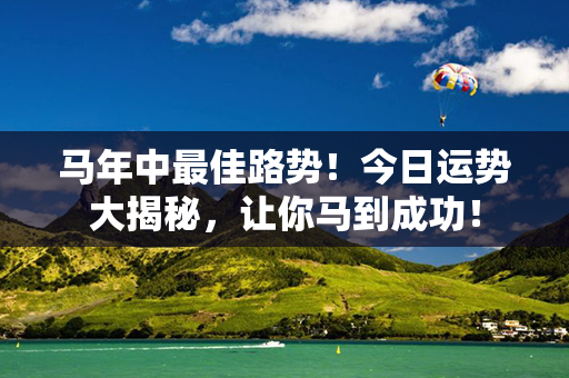 马年中最佳路势！今日运势大揭秘，让你马到成功！