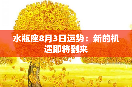 水瓶座8月3日运势：新的机遇即将到来