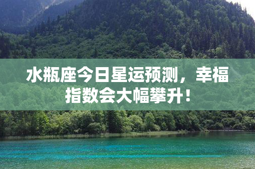 水瓶座今日星运预测，幸福指数会大幅攀升！