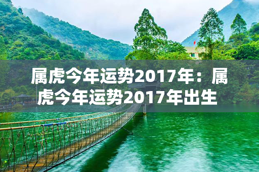 属虎今年运势2017年：属虎今年运势2017年出生 